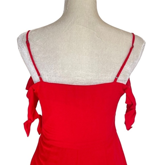 Abercrombie & Fitch Women’s Red Lined Dress Size 2 Off The Shoulders Cocktail - Picture 7 of 10